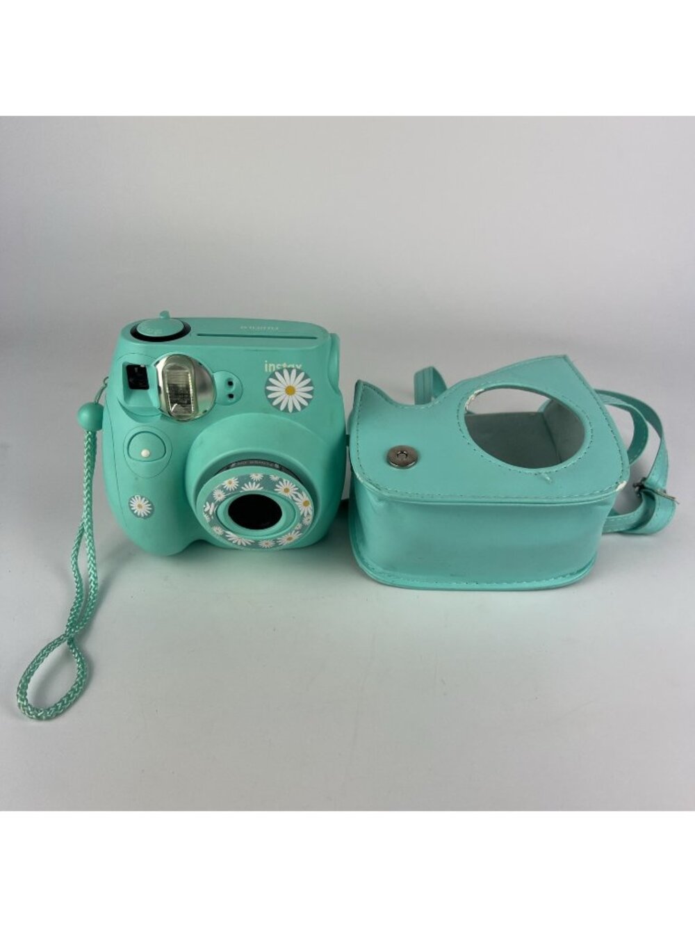 Fujifilm Instax Mini 7S Instant Camera Teal w/ Case Untested